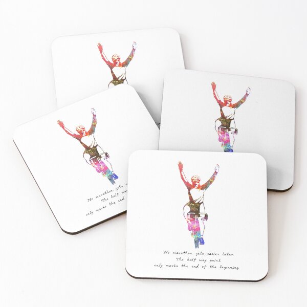 Item preview, No Marathon Gets Easier  Quote Art Design Inspira designed and sold by vividpixelusa.