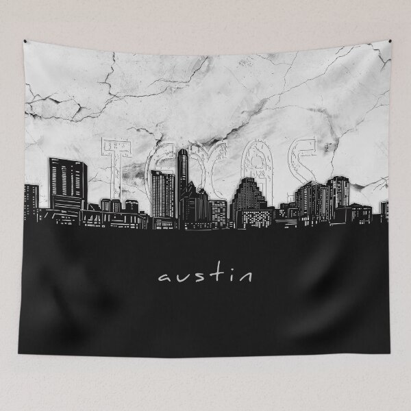 Item preview, austin skyline marble designed and sold by BekimART2.