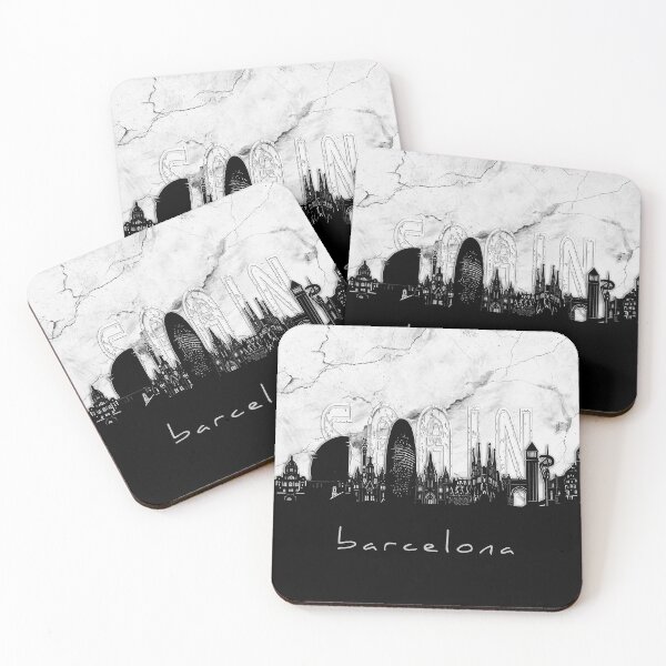 Item preview, barcelona skyline marble designed and sold by BekimART2.
