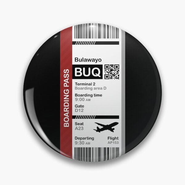 Artikelvorschau, Bulawayo Boarding Pass Flight Destination Ticket entworfen und verkauft von oclatikaz.