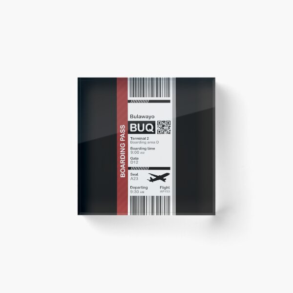 Item preview, Bulawayo Boarding Pass Flight Destination Ticket designed and sold by oclatikaz.