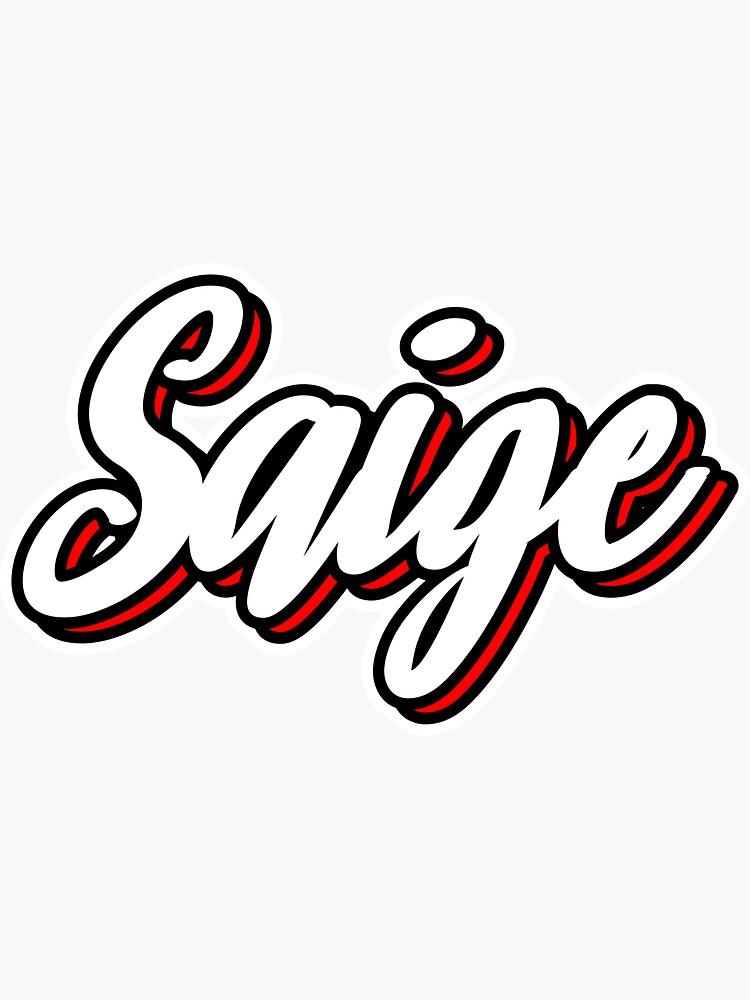 Saige First Name Hand Lettering Design Sticker For Sale By Sulies Redbubble