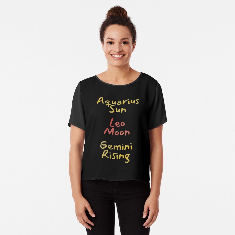 Aquarius Sun Leo Moon Gemini Rising Text Poster for Sale by leomooncreates  | Redbubble