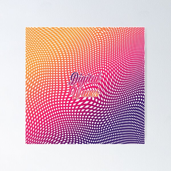 Item preview, Color Digital Waves designed and sold by AlexMakeArt.
