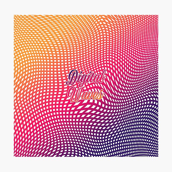 Aperçu de l'œuvre Vagues numériques couleur créée et vendue par AlexMakeArt.