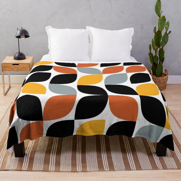 Item preview, Colorful, retro, playful, vibrant geometric pattern in flower / leaf abstraction designed and sold by theendup.