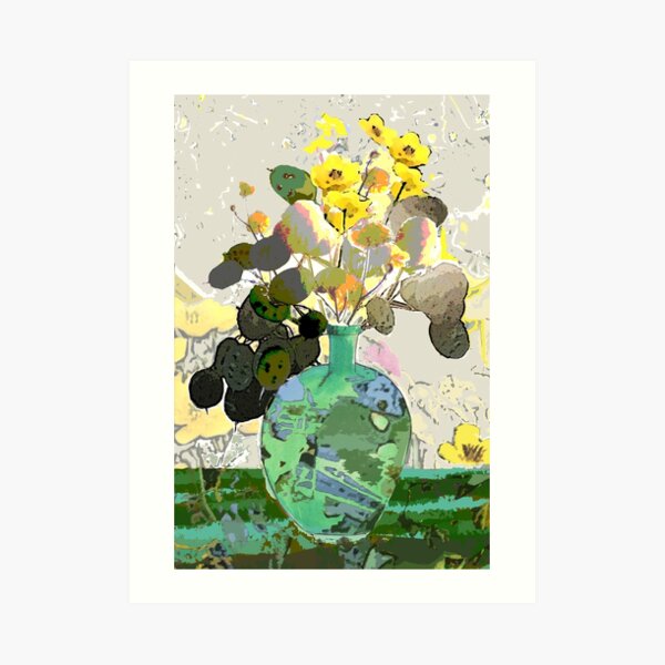 Honesty and Buttercups Art Print