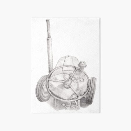 Item preview, Drawing of a Ferguson tractor seen from the seat designed and sold by Eva Hegelund  Frank.