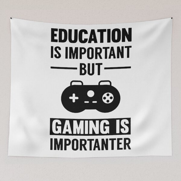 Item preview, Education Is Important But Gaming Is Importanter designed and sold by Funny Tee.