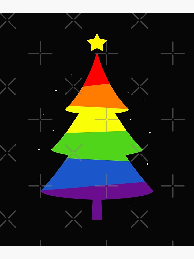 rainbow gay pride christmas trees