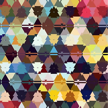 Artwork thumbnail, Colourful Triangles pattern by Digibee