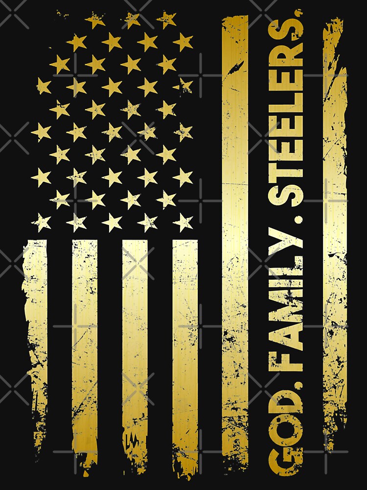 Father's Day gift God Family Steelers Flag | Greeting Card