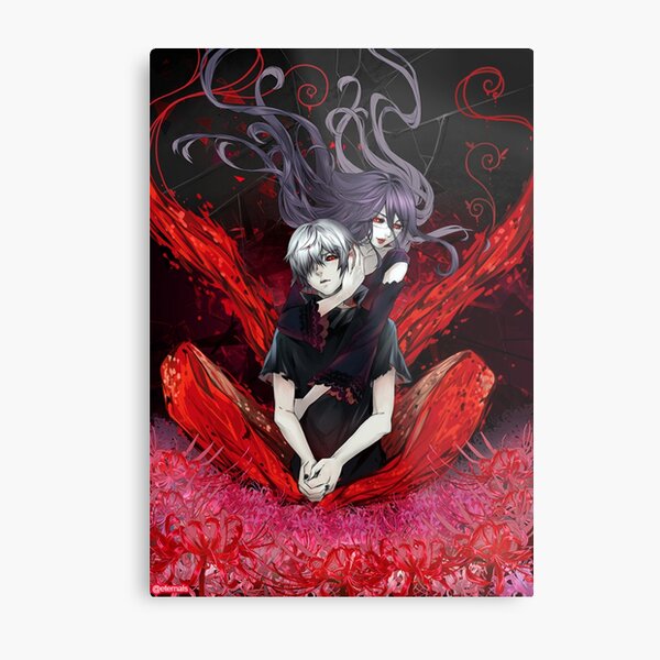 MARCHANDISE CONÇUE KANEKI ET RIZE Impression métallique