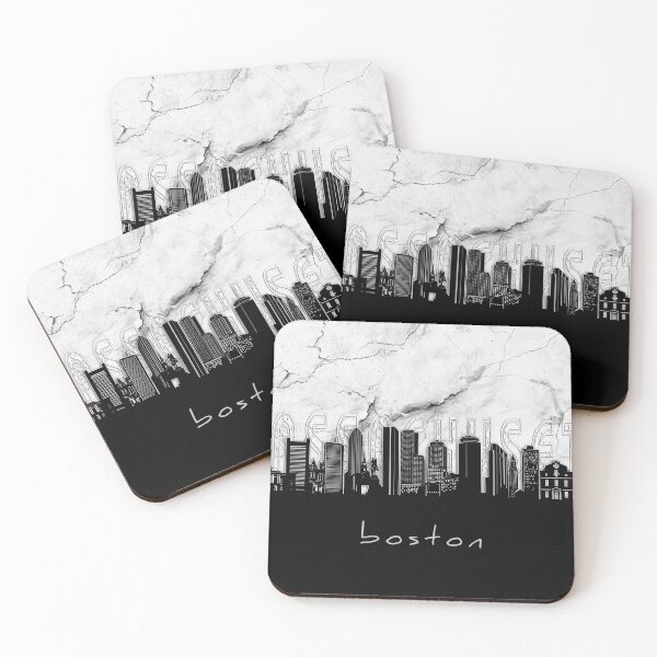 Item preview, boston skyline marble designed and sold by BekimART2.