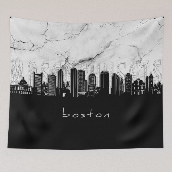 Item preview, boston skyline marble designed and sold by BekimART2.