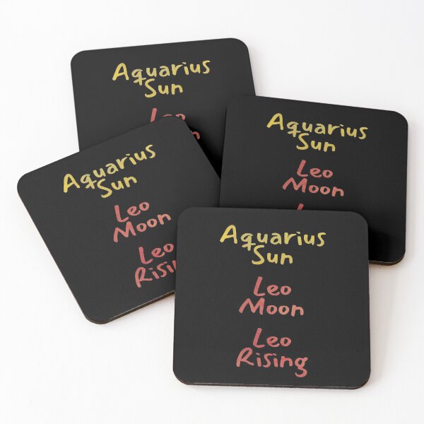 Item preview, Aquarius Sun Leo Moon Leo Rising Text designed and sold by leomooncreates.