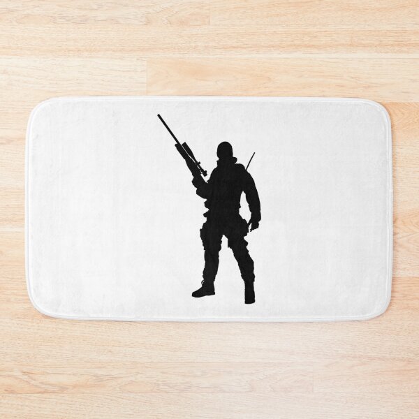 Item preview, Male soldier standing up and in full equipment and armament, fully automatic machine gun in hand such as the special forces, marines army and ksk, GRU, Sajeret. Isolated realistic silhouette designed and sold by Marcin Adrian.