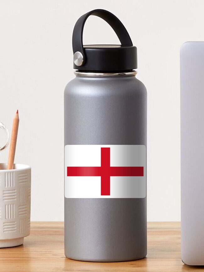 Imagen 1 de 3, Pegatina con la obra Bandera de Inglaterra - St George's Cross - Colcha de camiseta de equipo deportivo de fútbol, diseñada y vendida por deanworld.