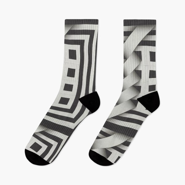 Item preview, folded black and white shapes geometric painting Omar rayo op art designed and sold by mariaa999.