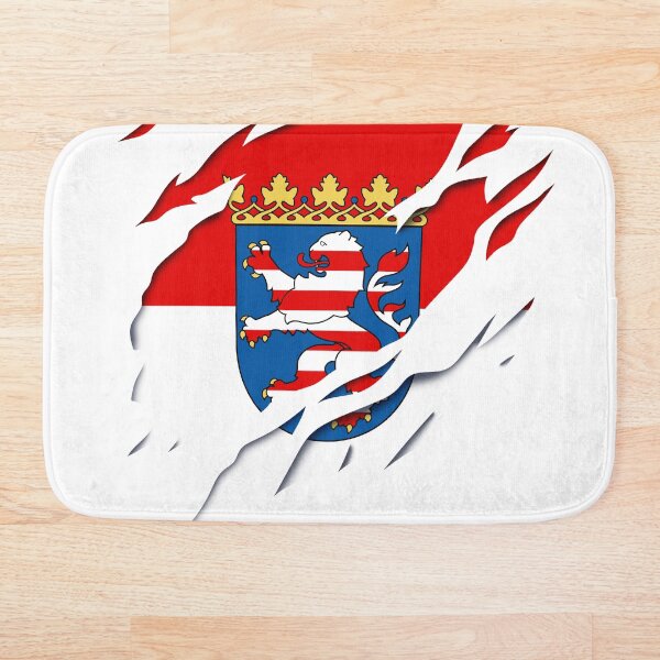 Item preview, German Hessen Flag and Coat of Arms with Scratch Ripped Effect designed and sold by lobro.
