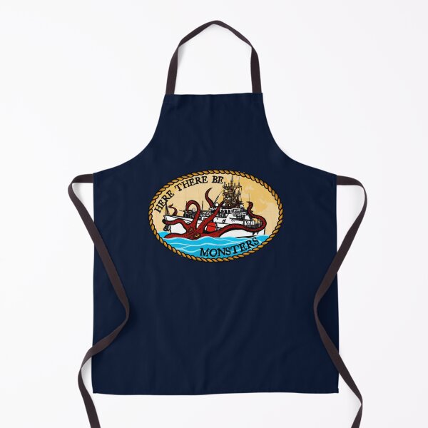 Item preview, Coast Guard Here There Be Monsters FRC designed and sold by AlwaysReadyCltv.