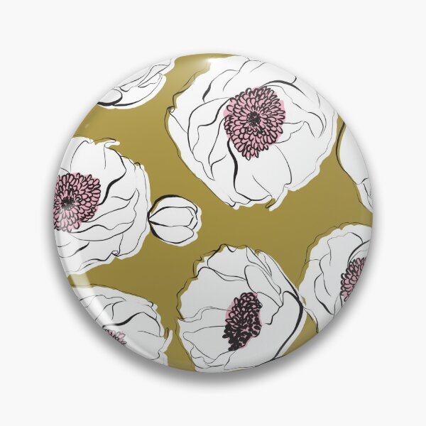 Item preview, Citron Sketched Florals  designed and sold by gabrielleneil.