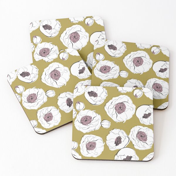 Item preview, Citron Sketched Florals  designed and sold by gabrielleneil.