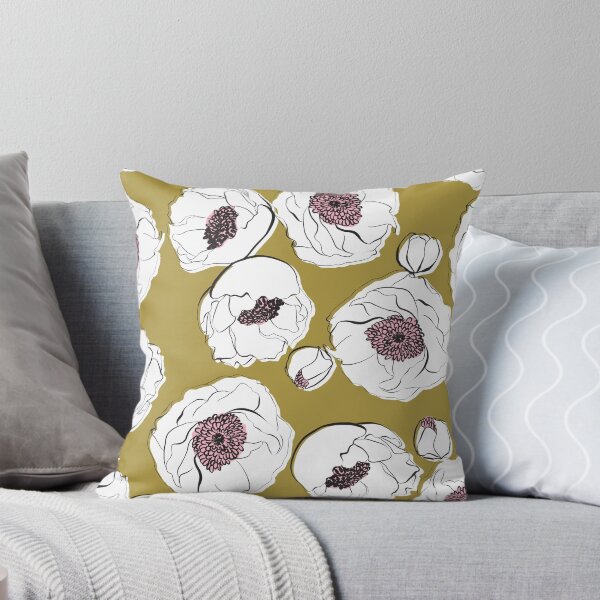 Item preview, Citron Sketched Florals  designed and sold by gabrielleneil.