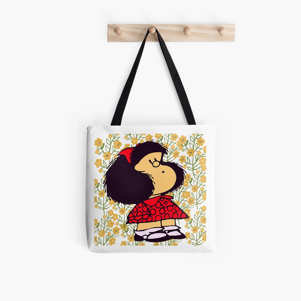 Mafalda and flowers Tote Bag