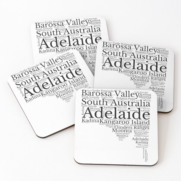 Item preview, South Australia Map Typography designed and sold by yacine12353.