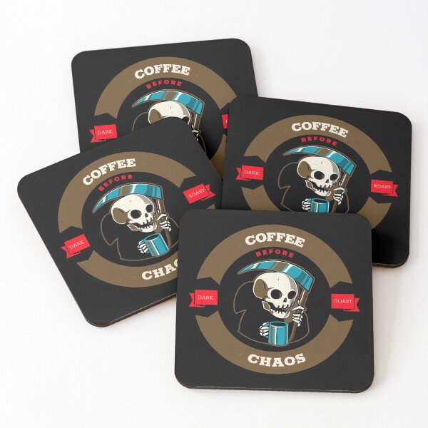 Item preview, Dark Roast Coffee Before Chaos - Rich & Bold Coffee House Emblem designed and sold by Coder-T.