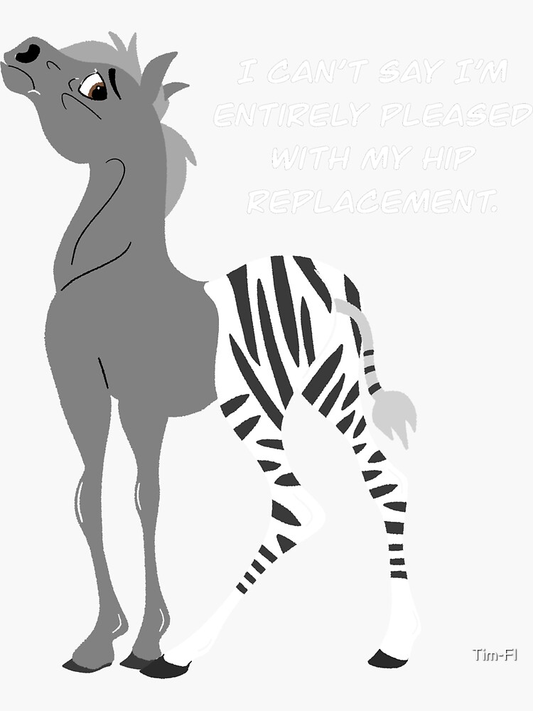 "horse zebra meme" Sticker by TimFl Redbubble