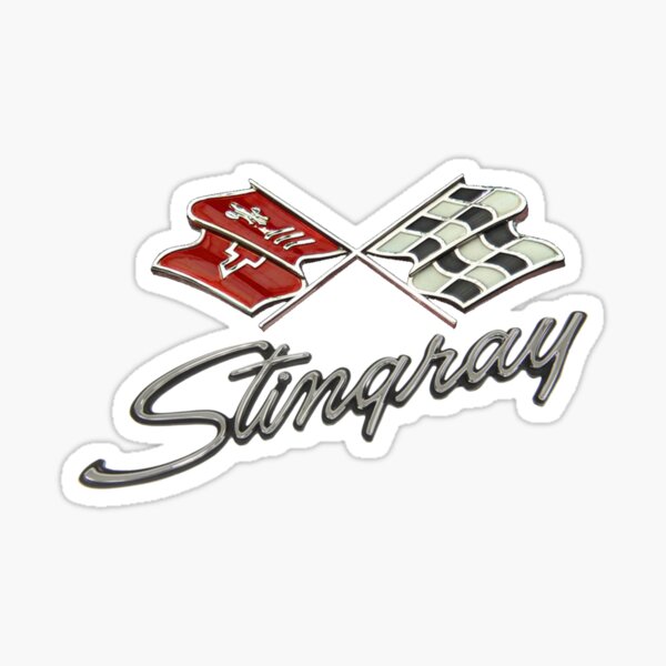 Corvette Stingray Flags Sticker
