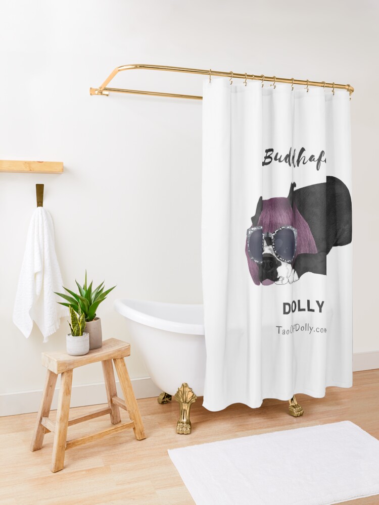 Alternate view of Buddhaful Dolly Shower Curtain