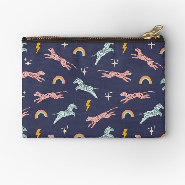 Jaguar and Zebra Zipper Pouch