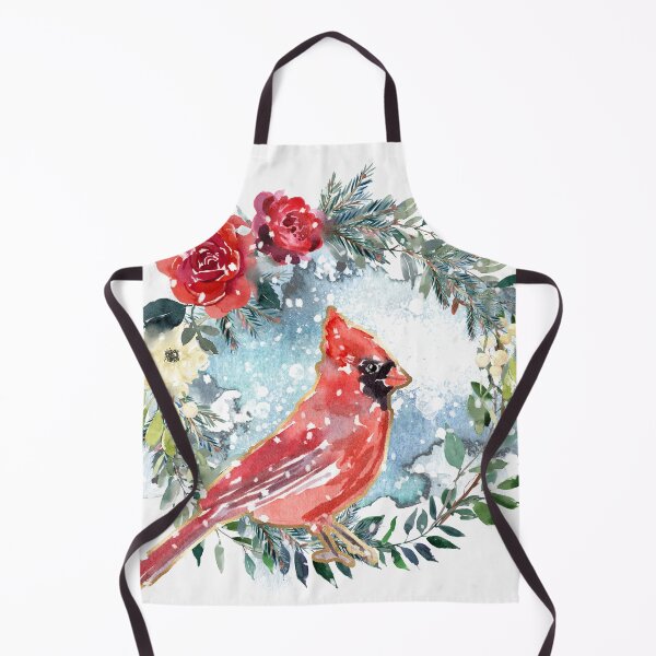 Item preview, Winter cardinal wreath snowy scene designed and sold by Lisa Casineau.