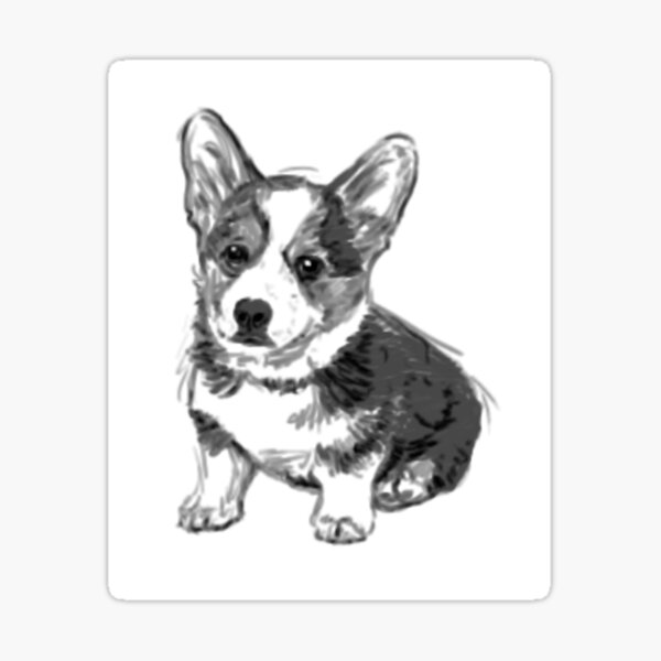 Pegatinas Corgi Negro Redbubble