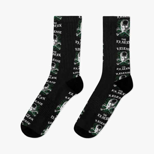 Item preview, Release The Kraken – Skull And Crossbones Jolly Roger Pirate Flag Squid Tentacles designed and sold by The Green Corner.