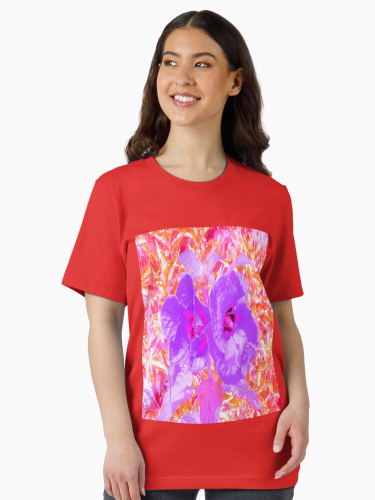 Two Purple and Hot Pink Plum Crazy Hibiscus