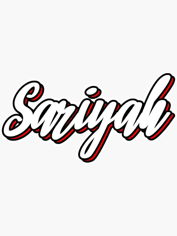 sariyah-first-name-hand-lettering-design-sticker-for-sale-by-sulies