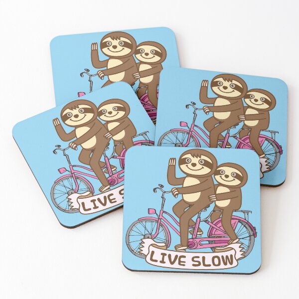 Item preview, Sloths and bicycle designed and sold by plushism.