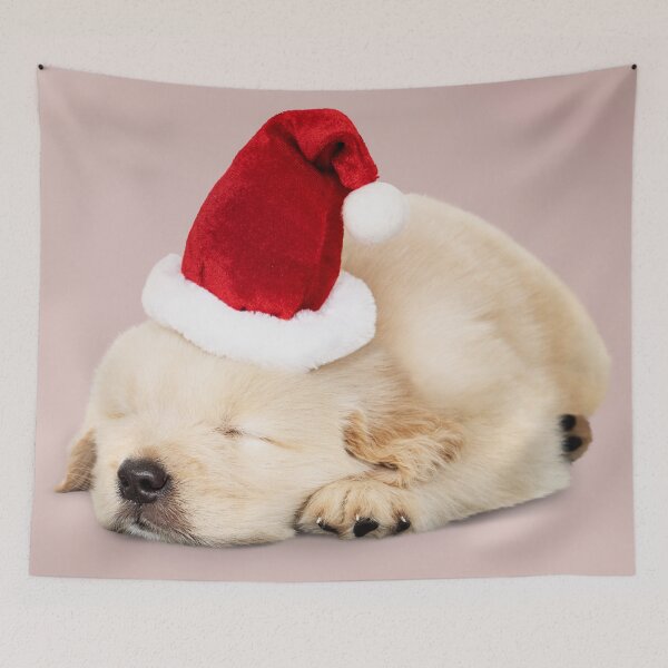 Item preview, Cute Golden Retriever Christmas Puppy designed and sold by Borislav Shekerdzhiyski.