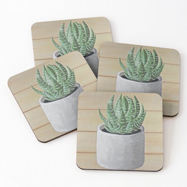 Item preview, Striped Zebra Succulent in White Stone Planter designed and sold by chromaticturtle.