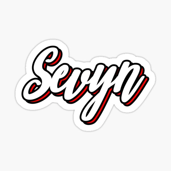 Sevyn First Name Hand Lettering Design Sticker For Sale By Sulies Redbubble