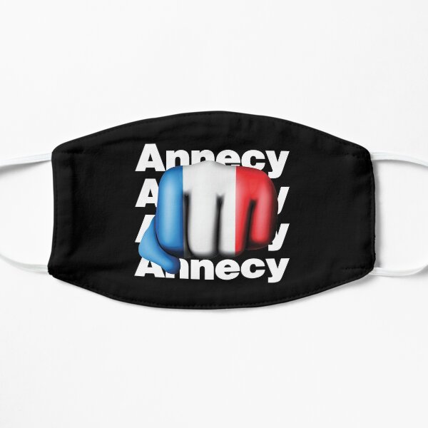 Strong Annecy French Fist France Flag Flat Mask