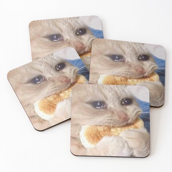 Item preview, Crying cookie cat meme, funny meme, designed and sold by ElevenGraphics.
