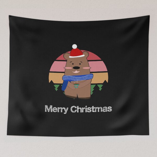 Item preview, Santa Hat Bear Coffee Heart Christmas Trees Sunset designed and sold by mikoala50.