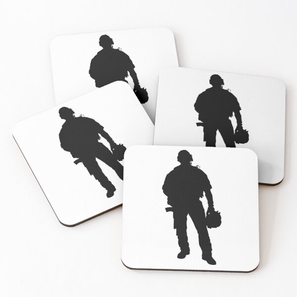 Item preview, Male soldier standing up and in full equipment and armament, fully automatic machine gun in hand such as the special forces, marines army and ksk, GRU, Sajeret. Isolated realistic silhouette designed and sold by Marcin Adrian.