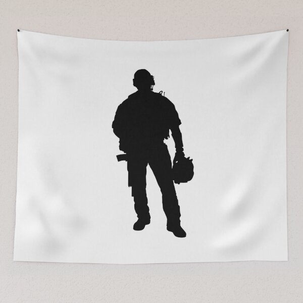 Item preview, Male soldier standing up and in full equipment and armament, fully automatic machine gun in hand such as the special forces, marines army and ksk, GRU, Sajeret. Isolated realistic silhouette designed and sold by Marcin Adrian.