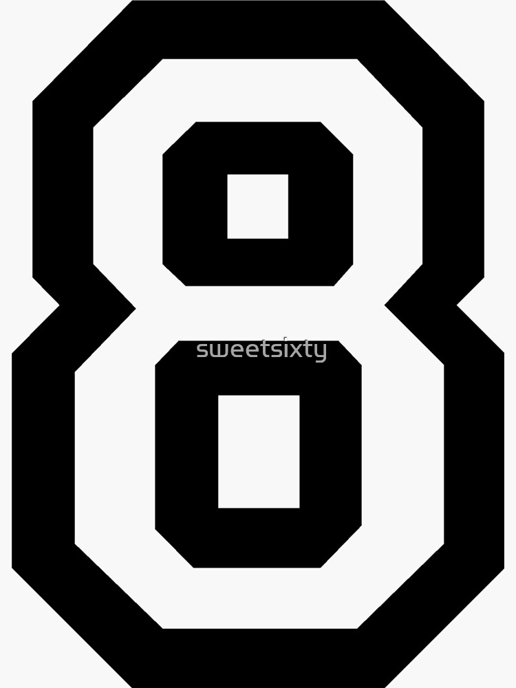 Number Eight Sticker for Sale by sweetsixty